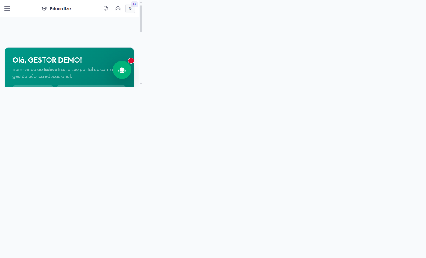 Dashboard do Educatize